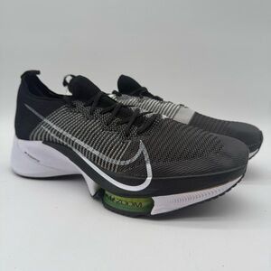 Nike Air Zoom Tempo NEXT% Flyknit Black White Volt Mens Size 13 CI9923-001 New